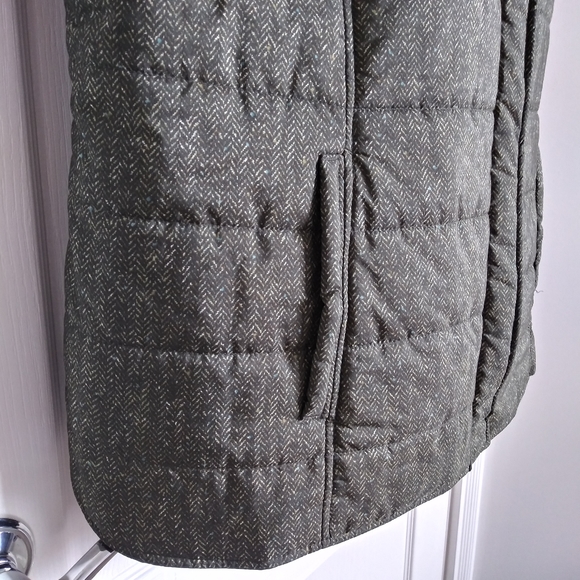 J Jill Puffer Vest Balsam Herringbone Full Zip Womens  Green 4X Plus - Picture 4 of 12